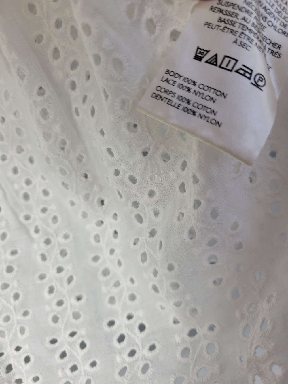 Pilcro White Eyelet Lace Tank with Scalloped Trim - Picture 7 of 16